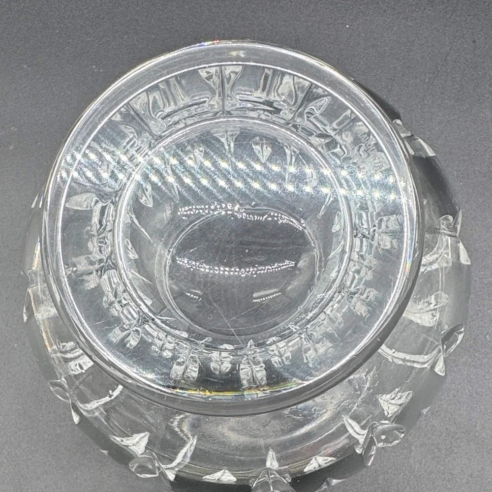 MARQUIS By WATERFORD Crystal Vase Candle Votive 5 1/2in ARIEL Pattern Vintage